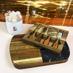 Набор для сыра и увлажнитель с розовым кварцем логотип MDM Group