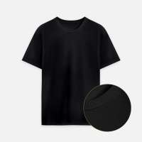 Футболка унисекс премиум AURA, 100% хлопок 200гр. черный, размер 3XL/4XL
