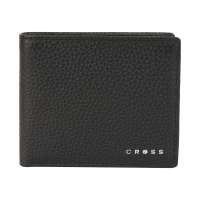 Кошелёк Cross Hudson Black, кожа наппа, фактурная, чёрный, 11 х 9 х 1, 5 см