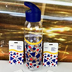 Бутылка и чехол для пропуска с логотипом НМГ