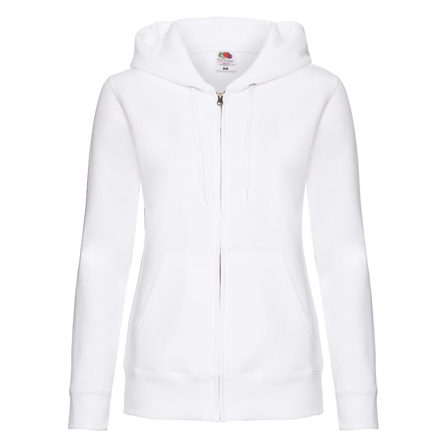 Толстовка "Lady-Fit Hooded Sweat Jacket", белый_L, 75% х/б, 25% п/э, 280 г/м2