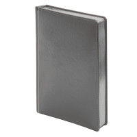 Ежедневник недатированный Joy, А5, темно-серый, белый блок, серебряный обрез