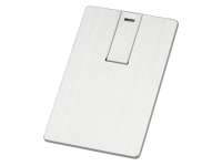 Флеш-карта USB 2. 0 64 Gb в виде металлической карты Card Metal, серебристый
