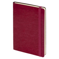 Ежедневник недатированный Boomer, А5, бордовый, кремовый блок в линейку, без обреза