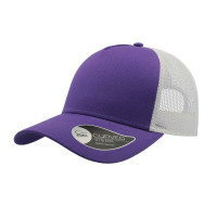 Бейсболка "RAPPER COTTON", 5 клиньев, фиолетовый/белый, пласт заст. , 100% хлопок, 100% п/э, 180 г/м2