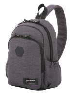 Рюкзак SWISSGEAR 13'', cерый, ткань Grey Heather/ полиэстер 600D PU, 25х14х35 см, 12 л