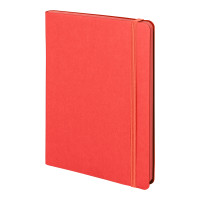 Ежедневник недатированный Shady, А5, красный, кремовый блок в линейку, красный обрез