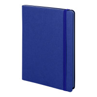 Ежедневник недатированный Shady, А5, синий, кремовый блок в линейку, темно-синий обрез