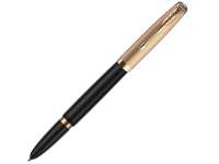Перьевая ручка Parker 51 DELUXE BLACK GT, перо: F, цвет чернил: black, в подарочной упаковке. 