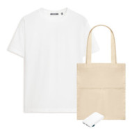 Набор с одеждой KRIS (футболка, аккумулятор, шоппер), белый, XL Набор с одеждой KRIS (футболка, аккумулятор, шоппер), белый, XL