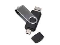 USB3. 0/USB Type-C флешка на 32 Гб Квебек C, черный