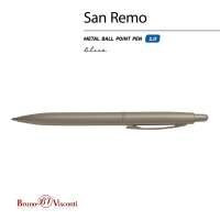 РУЧКА "SAN REMO" ШАРИКОВАЯ, АВТОМАТИЧЕСКАЯ, МЕТАЛЛИЧЕСКИЙ КОРПУС ШАМПАНЬ 1. 00 ММ, СИНЯЯ