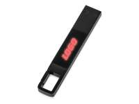 USB 2. 0- флешка на 32 Гб c подсветкой логотипа Hook LED,  темно-серый, красная подсветка