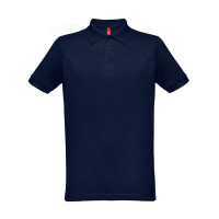 Рубашка-поло мужская BERLIN, к/р, тёмно-синий, 3XL, 65% полиэстер, 35% хлопок, плотность 200 г/м2