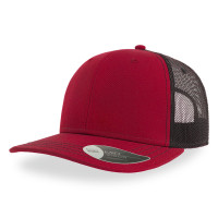 Бейсболка "SONIC", 6 клиньев, пласт. застежка, бордовый/черный, осн. ткань, 100% хлопок, 280 г/м2