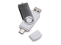 USB3. 0/USB Type-C флешка на 32 Гб Квебек C, белый