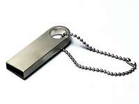 USB 2. 0-флешка на 512 Мбайт с мини чипом и круглым отверстием, серебристый