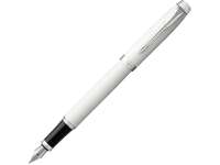 Перьевая ручка Parker IM Metal White CT, перо: F, цвет чернил: blue, в подарочной упаковке. 