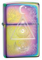 Зажигалка ZIPPO Classic с покрытием Multi Color, латунь/сталь, разноцветная, глянцевая, 38x13x57 мм