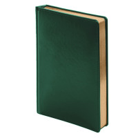 Ежедневник недатированный Joy, А5, темно-зеленый, белый блок, золотой обрез